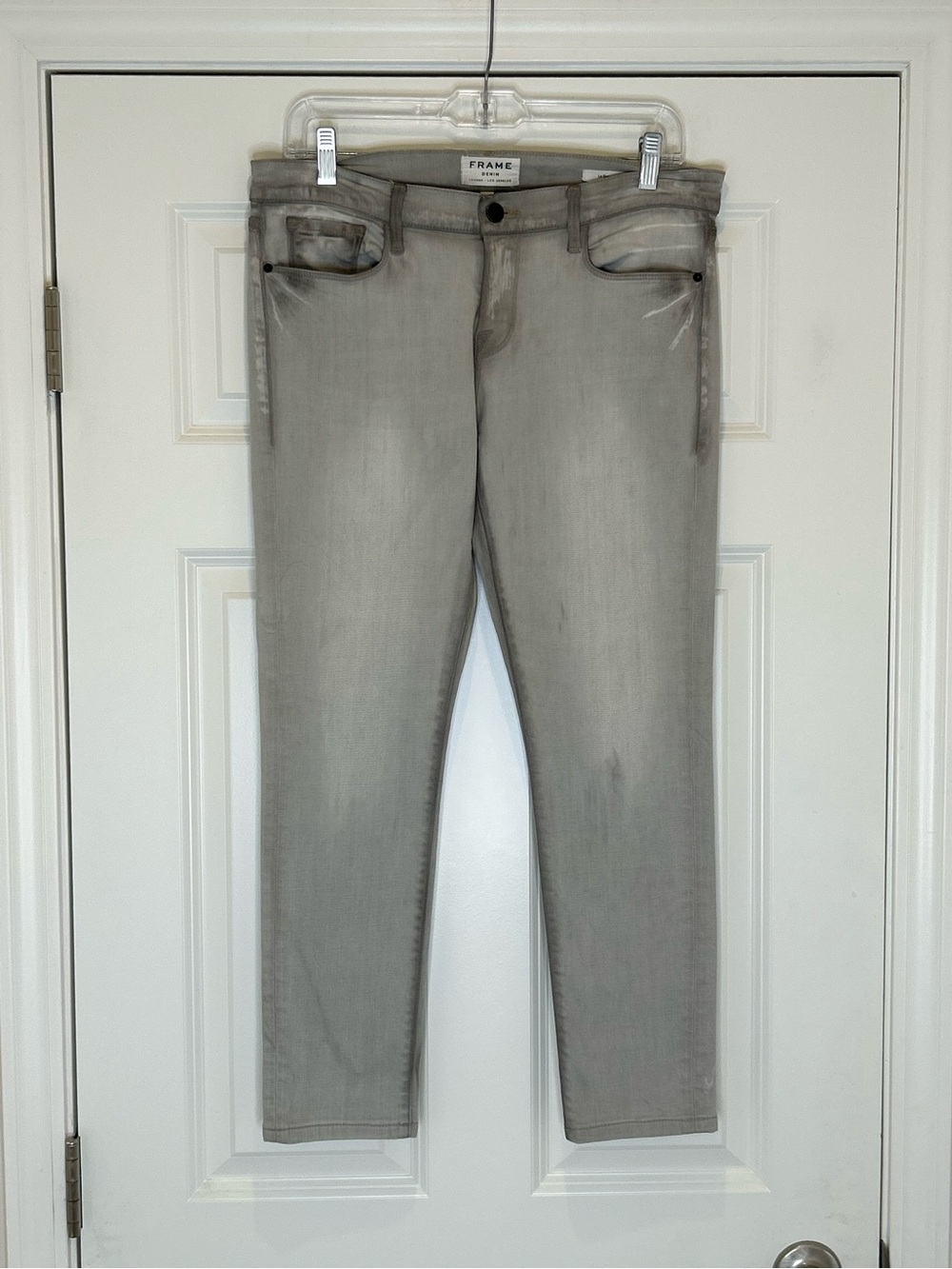 FRAME Grey Le Garçon Kensington Skinny Jeans Size 28